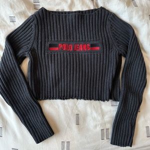 Vintage Polo Cropped Sweater